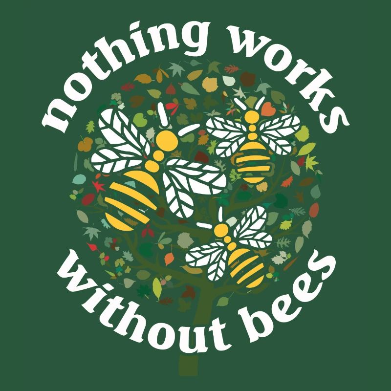Save the bees - tree with bees