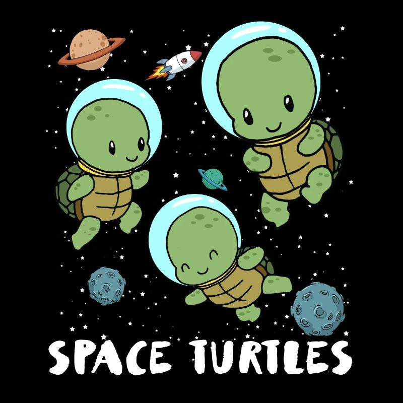 Cadeau de voyage spatial astronautes tortues de l'espace