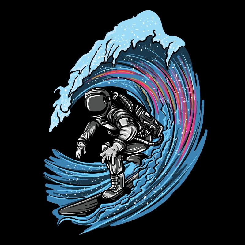 Astronaut surfer Stylish outer space