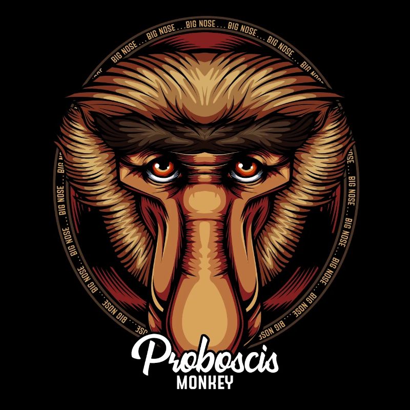 Proboscis Monkey Face Wildlife Wildlife Gift