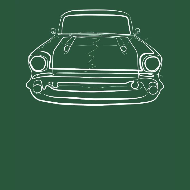 Oldtimer retro - one line drawing