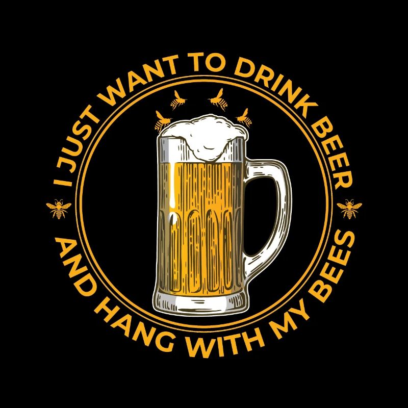 Bier Bienen Imker lustiger Spruch