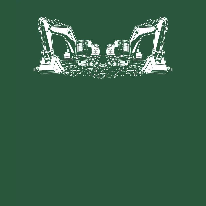 Excavator construction site