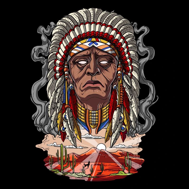 Indianischer Häuptling Kopfschmuck