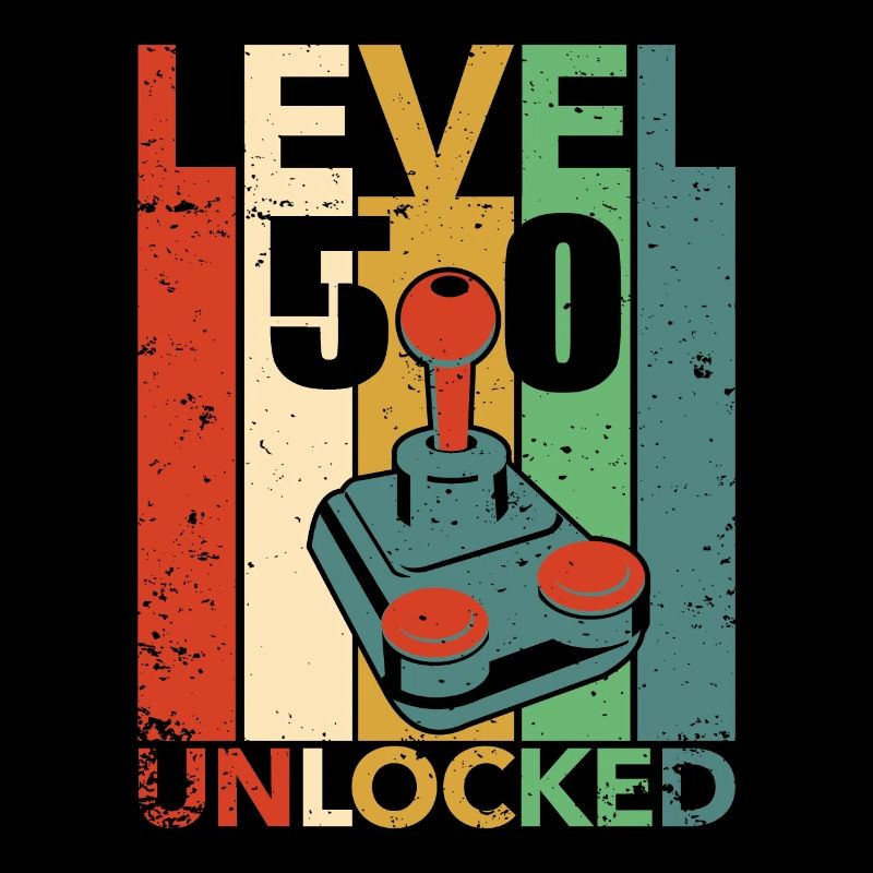 Level 50 Unlocked Gamer Geburtstagsgeschenk