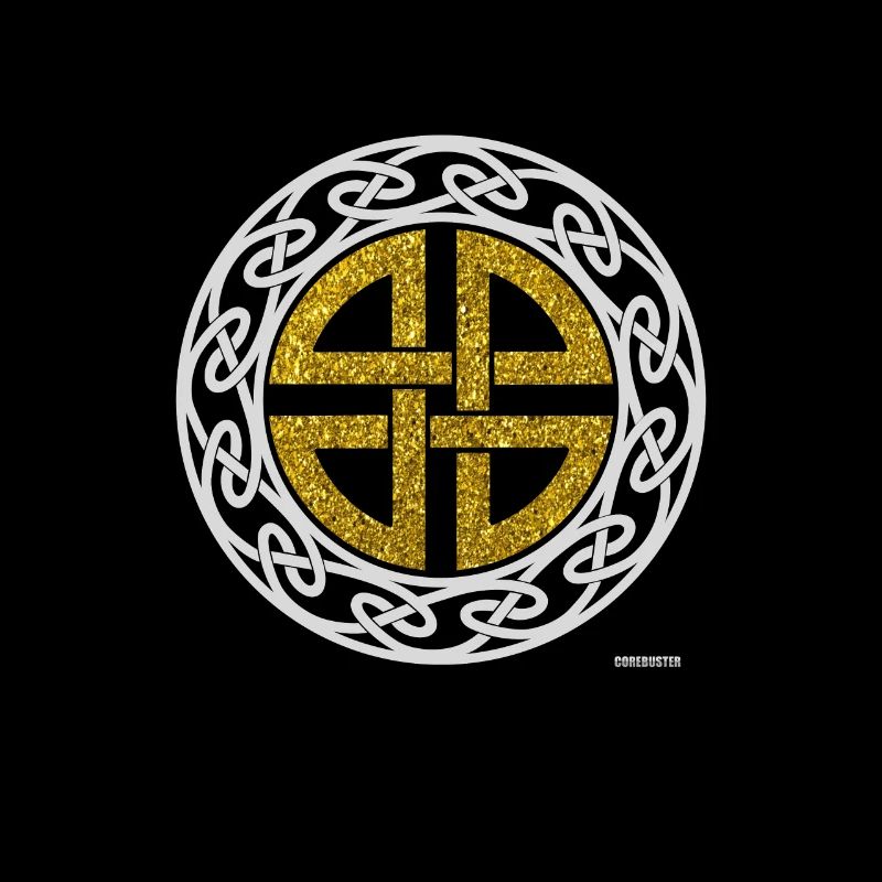 Celtic Shield Knot Thor Protective Symbol Gold