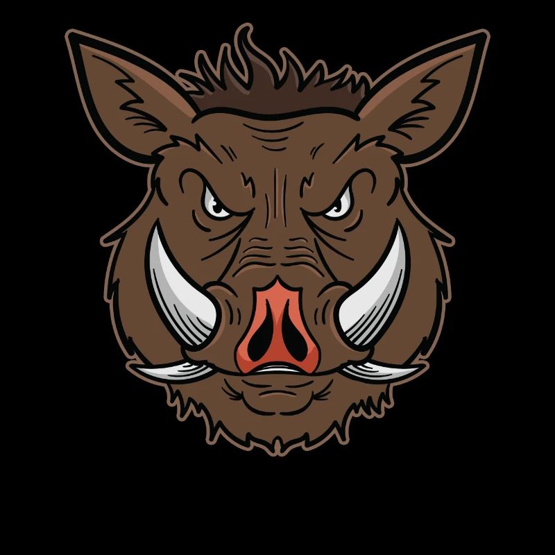 Warthog Face Graphic Comic Cool Gift