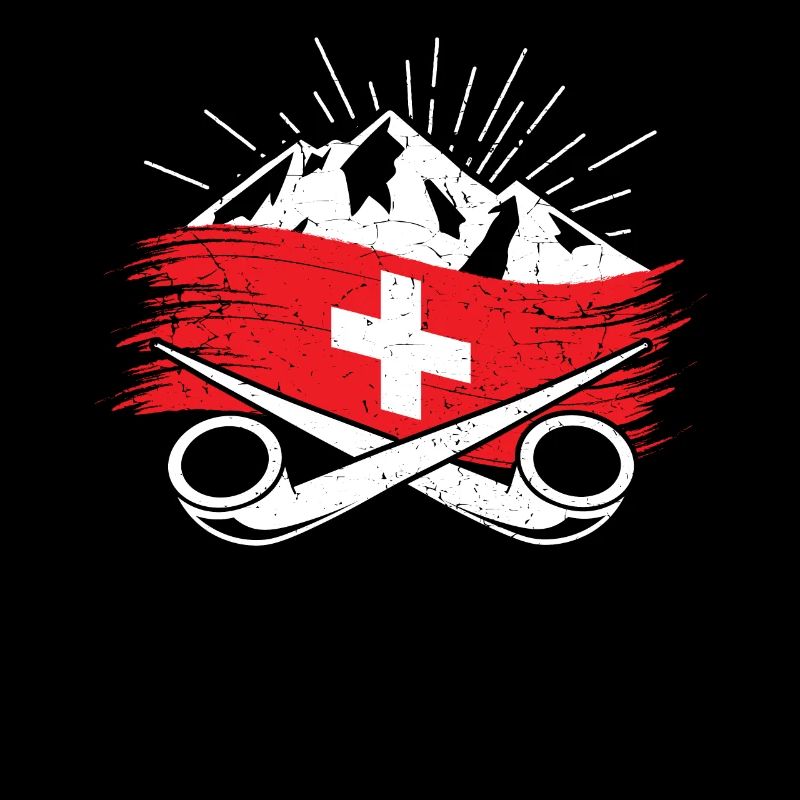 Schweiz Schweizer Alpen Wandern Alphorn Geschenk