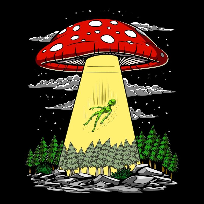 Magic Mushroom Alien Abduction UFO Psilocybin Trip