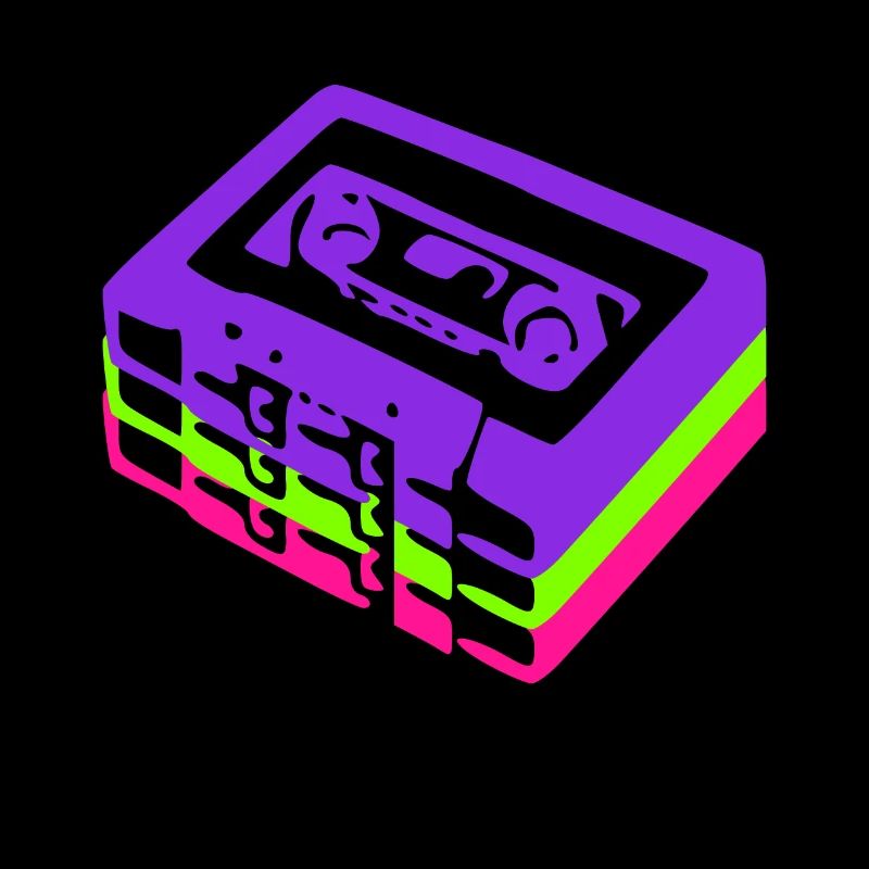 Cassettes de musique rétro Stack Mixtape 80s 90s