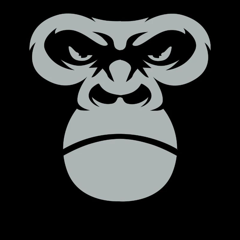 Gorille visage dos d’argent singe cadeau
