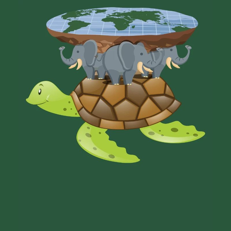 Flat Earth Turtle Disk World Gift Design Idée