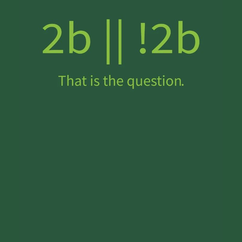 2b lustiger cooler Programmierer sein oder nicht sein