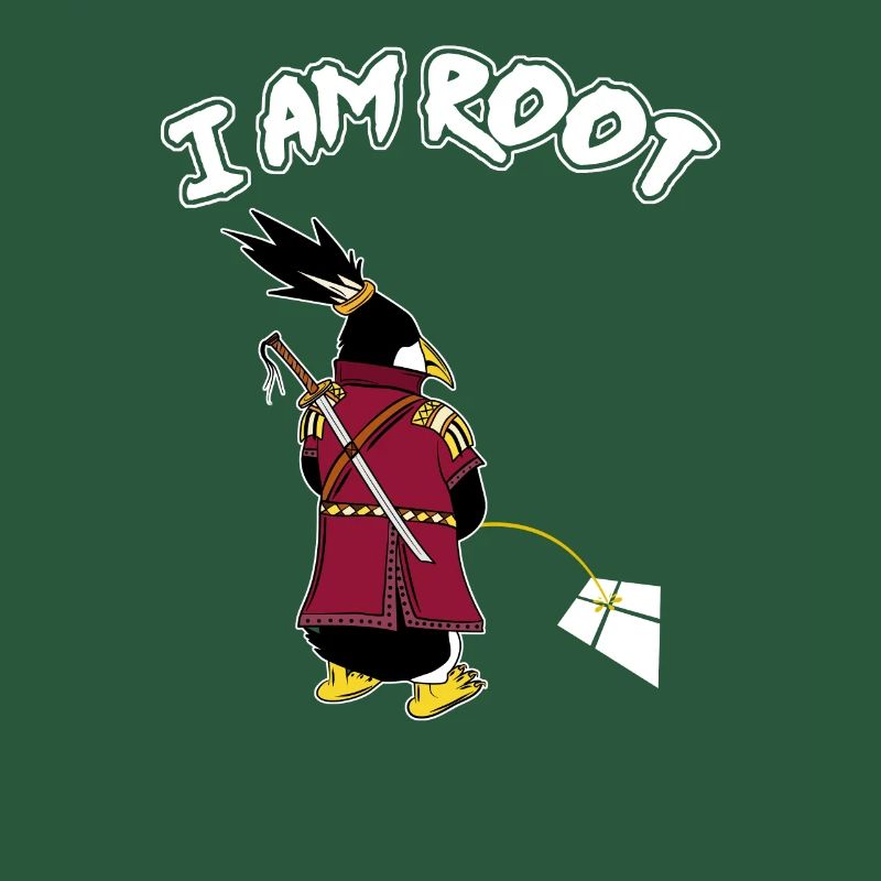 Linux Penguin I Am Root Geeks Nerd Computer Ninja