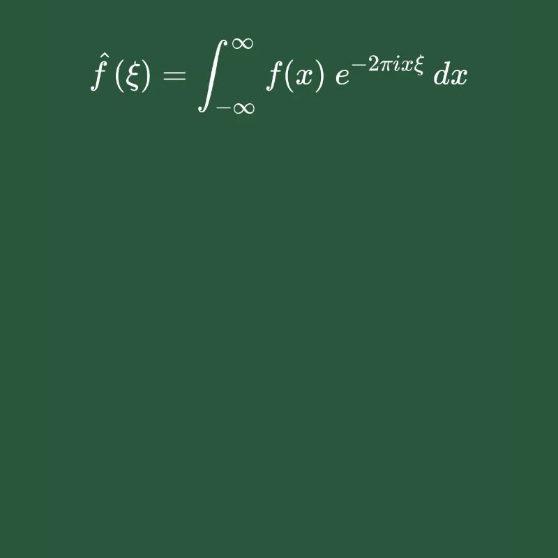 Fourier transform math and physics formula