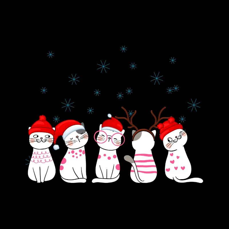 Chats de Noël mignons