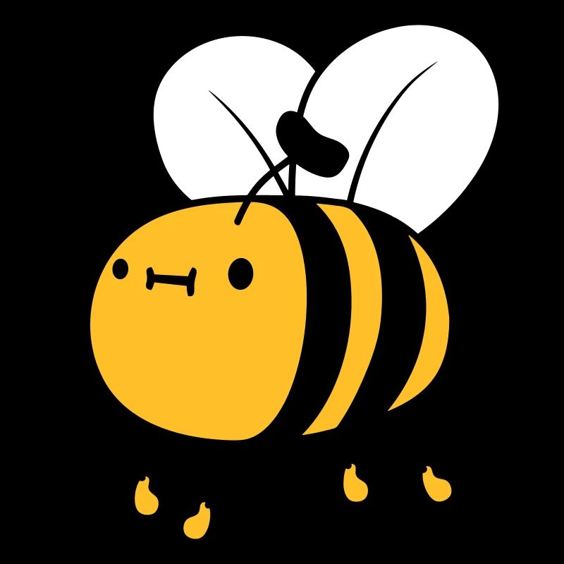 Flying cute bee