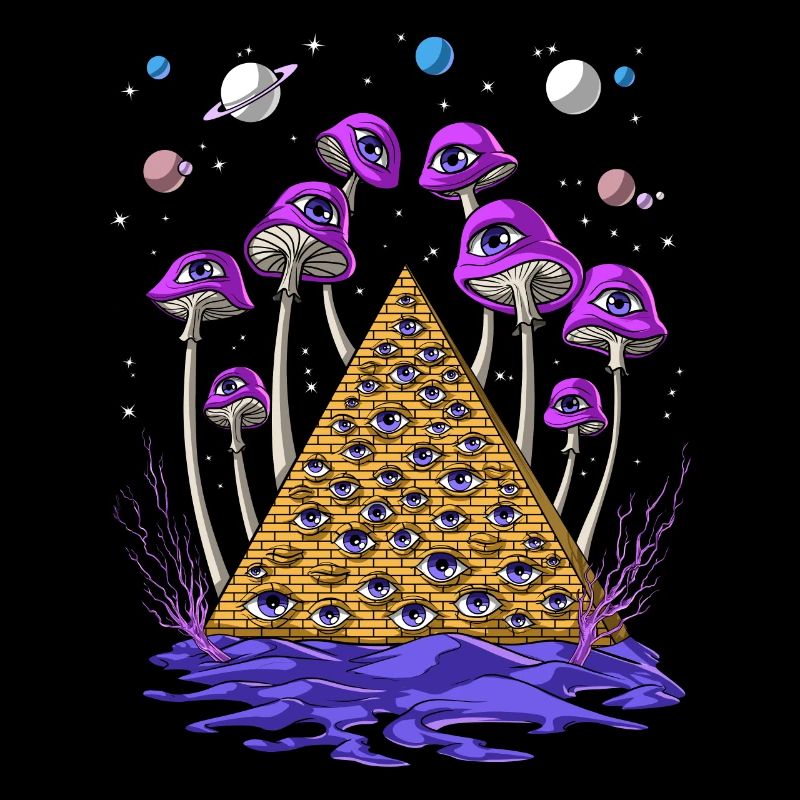 Psychedelic Egyptian Pyramid Psilocybin Mushrooms