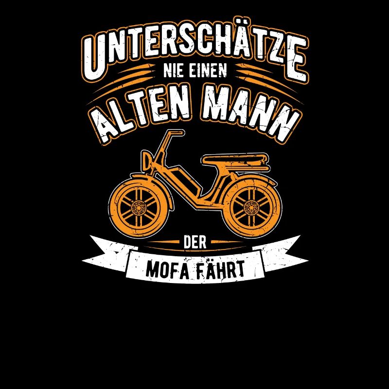 Alter Mann Grossvater Mofa Moped Geschenk Shirt