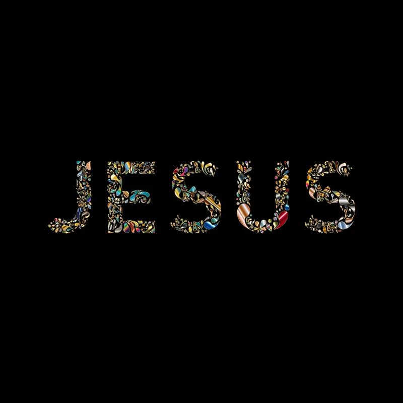 Jesus Bunte Wassertropfen Schrift