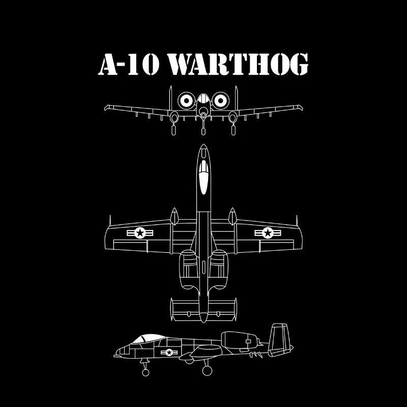 Vintage A-10 Warthog Airplane Scheme in White