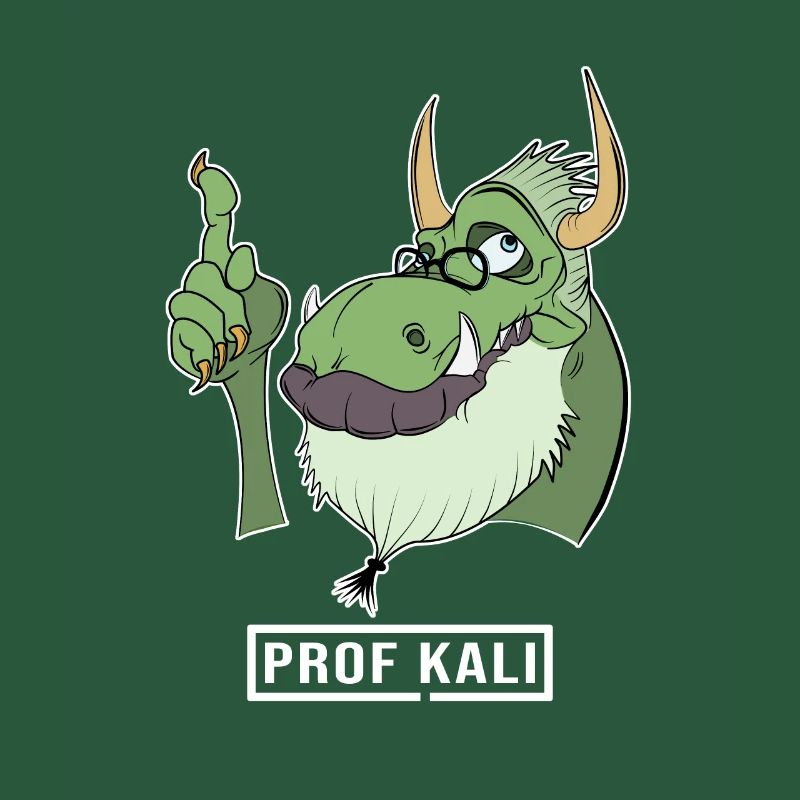 Kali Linux Computer Administrator Tux Drachen Kopf
