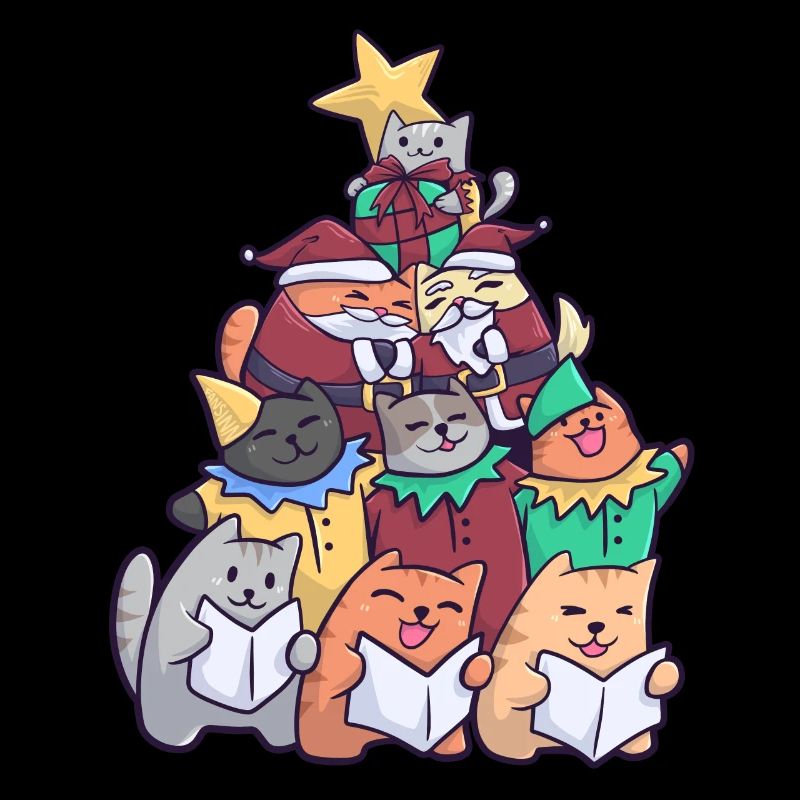 Chat de Noël Chats d'arbre de Noël