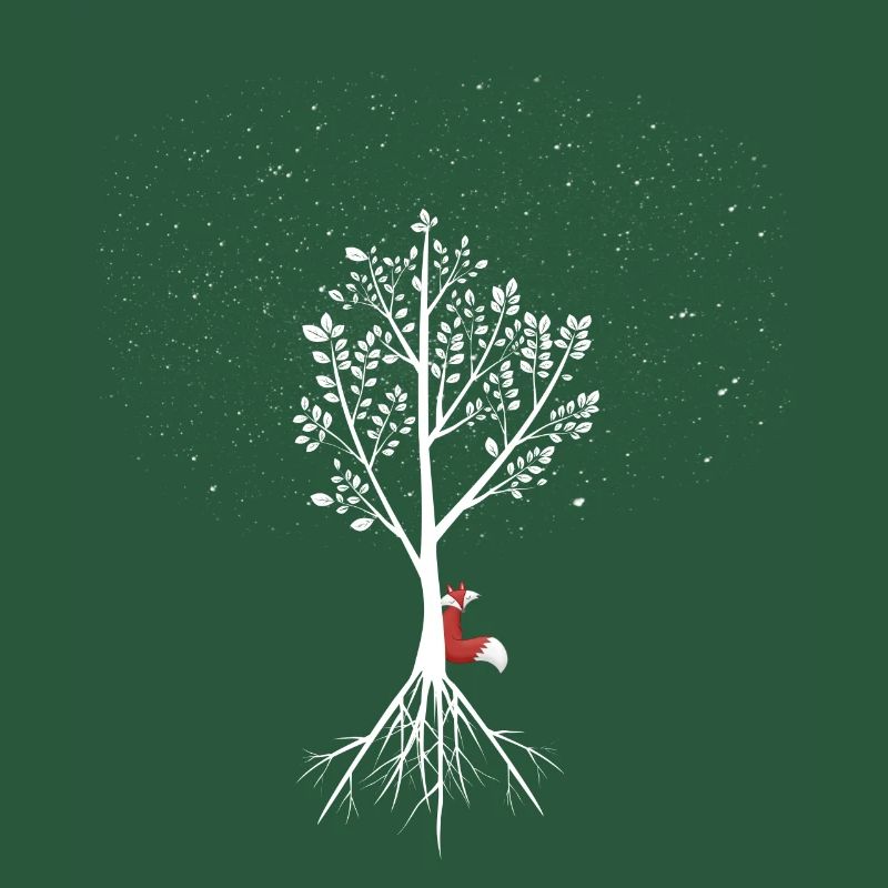 Willow with fox and roots