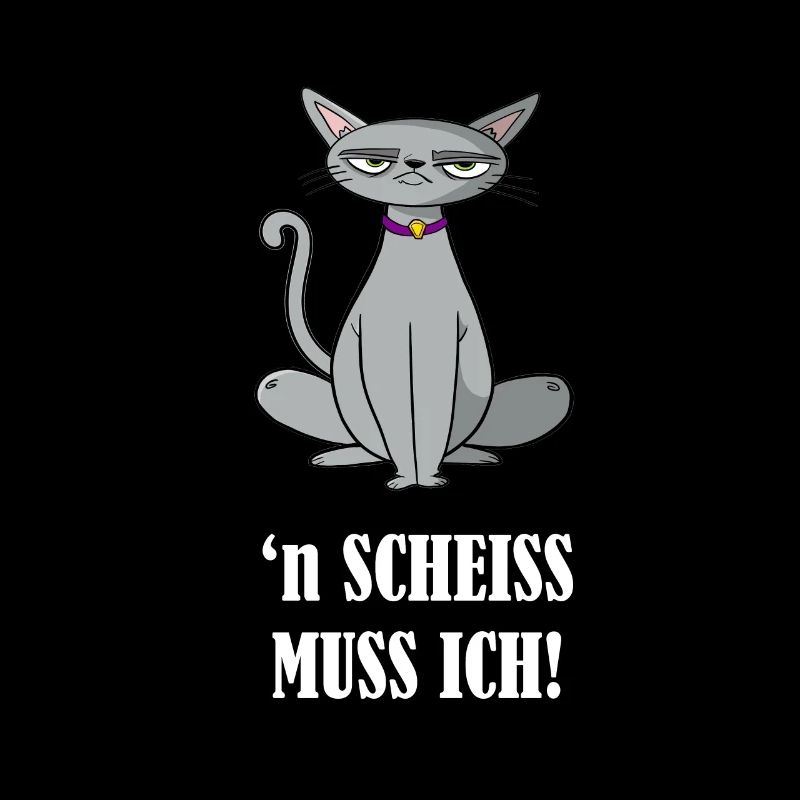 'n scheiss muss ich - grimmige Katze