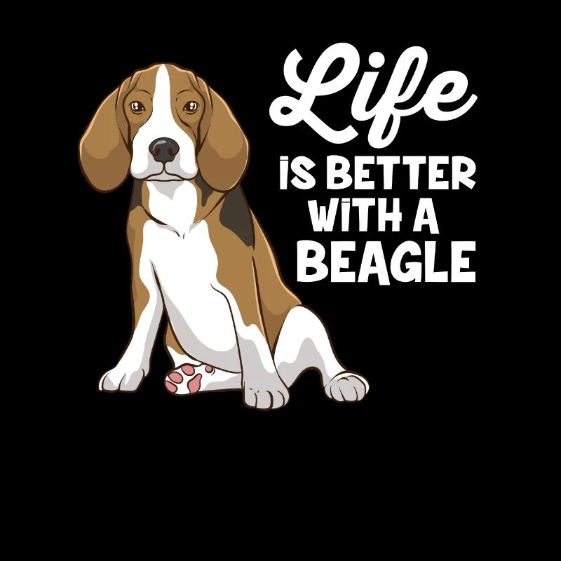 Lustiger Beagle Hund Das Leben ist besser mit