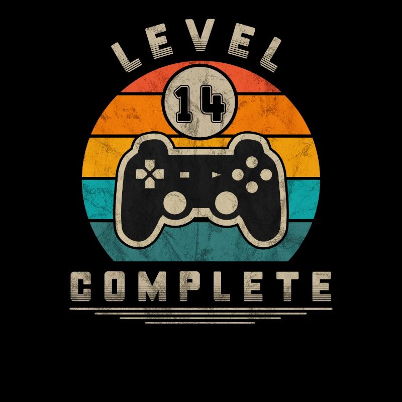 Level 14 Complete Retro Gaming Geek Geschenkidee