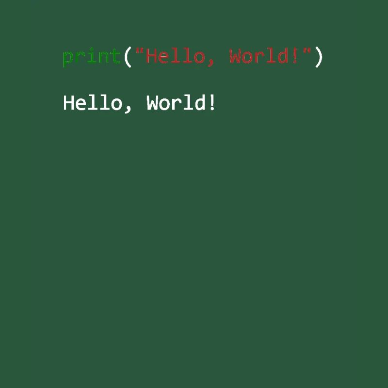 Programmeur de python cadeau Hello World