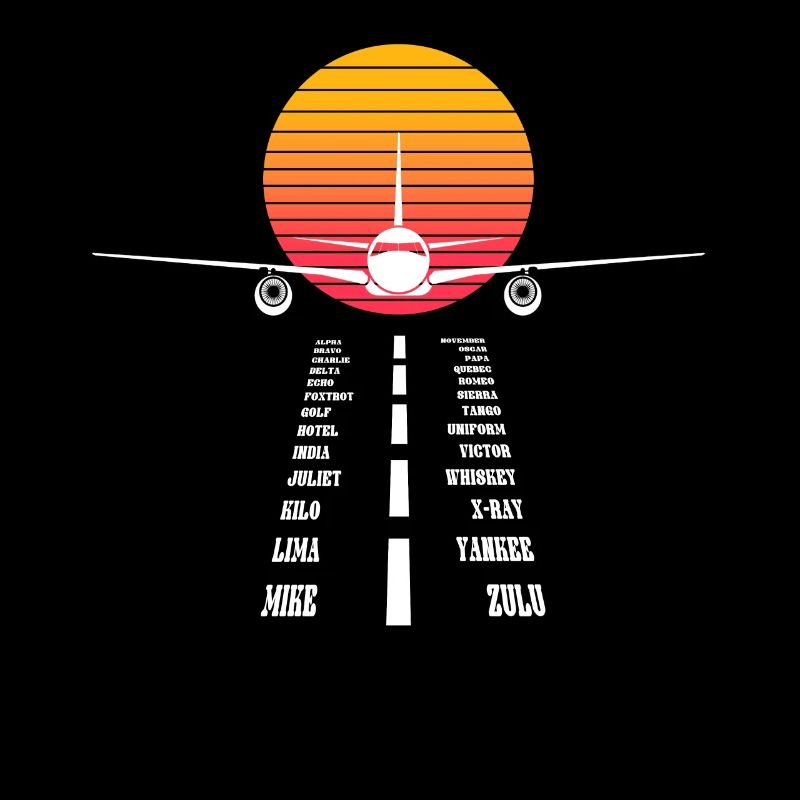 Pilot Alphabet Airplane Pilot Pilot Gift