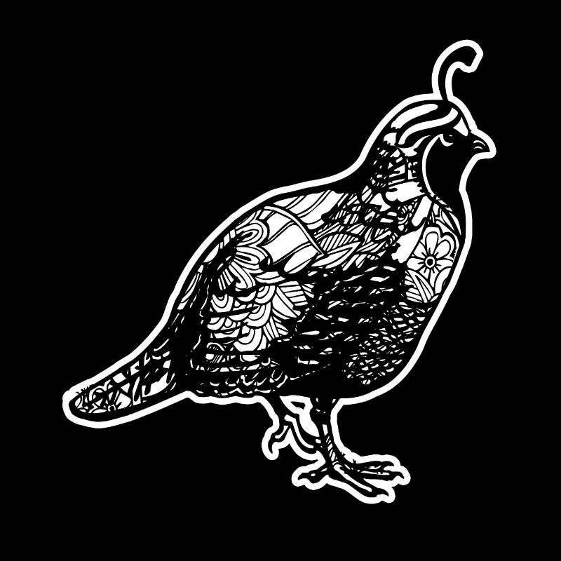 Quail Quail Floral Pattern