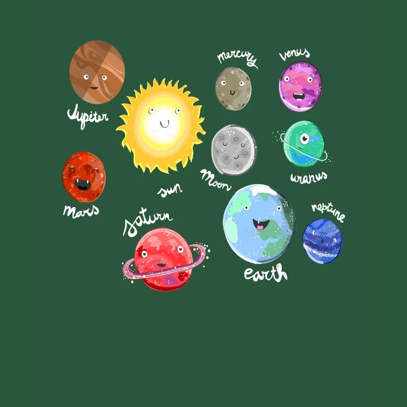 Solar system moon space cute outer space