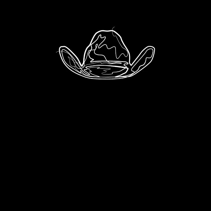 Cowboy hat - one line drawing