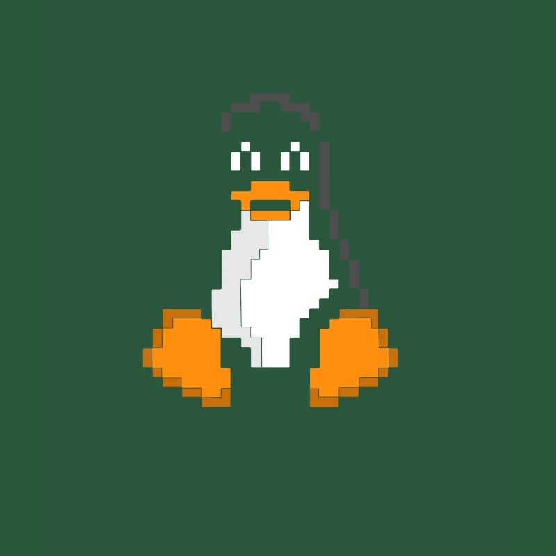 Linux Pinguin Pixel Art Sys Admins Computer Hacker