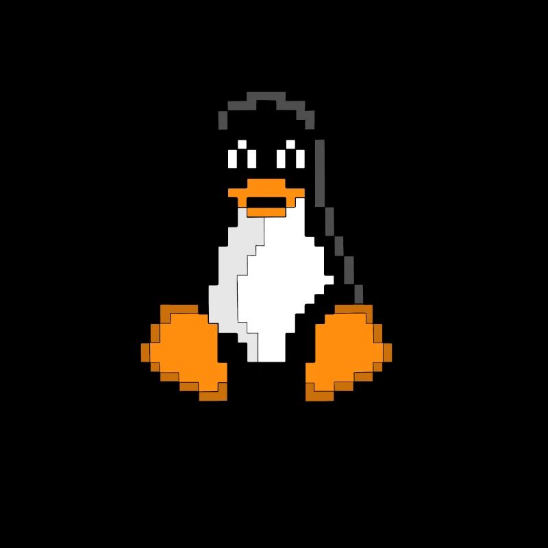 Linux Penguin Pixel Art Sys Admins Computer Hacker