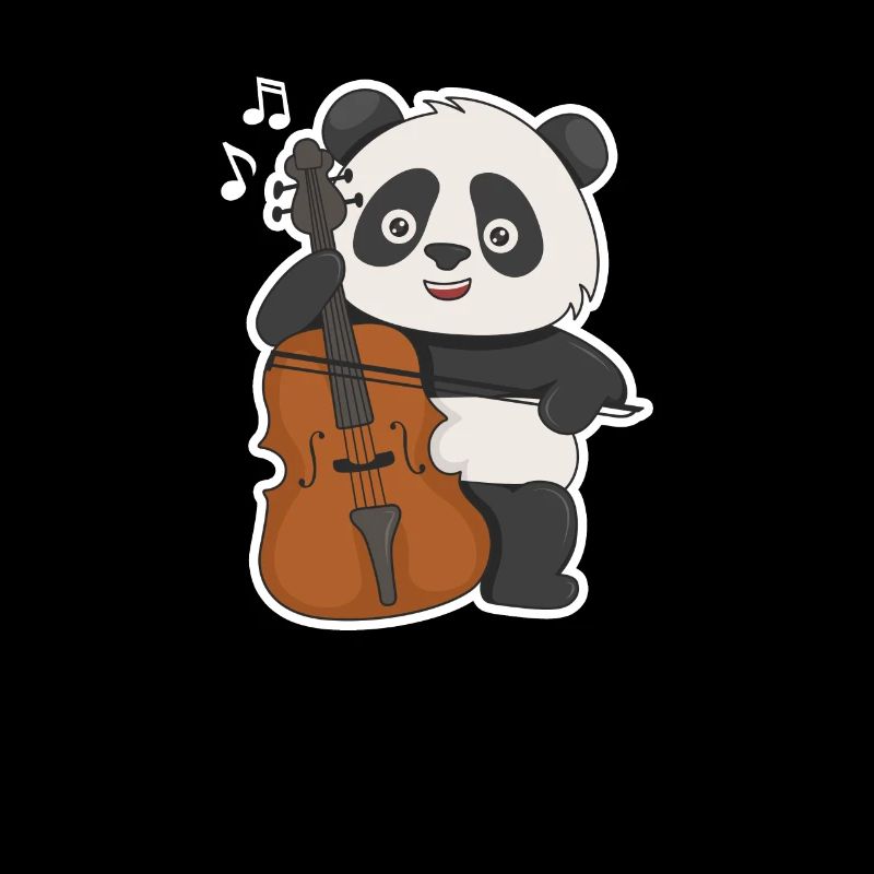 Conception de panda de violoncelle pour un violoncelliste