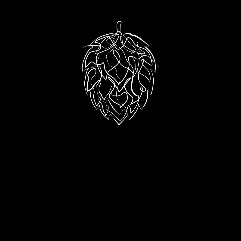 Hop beer - one line drawing