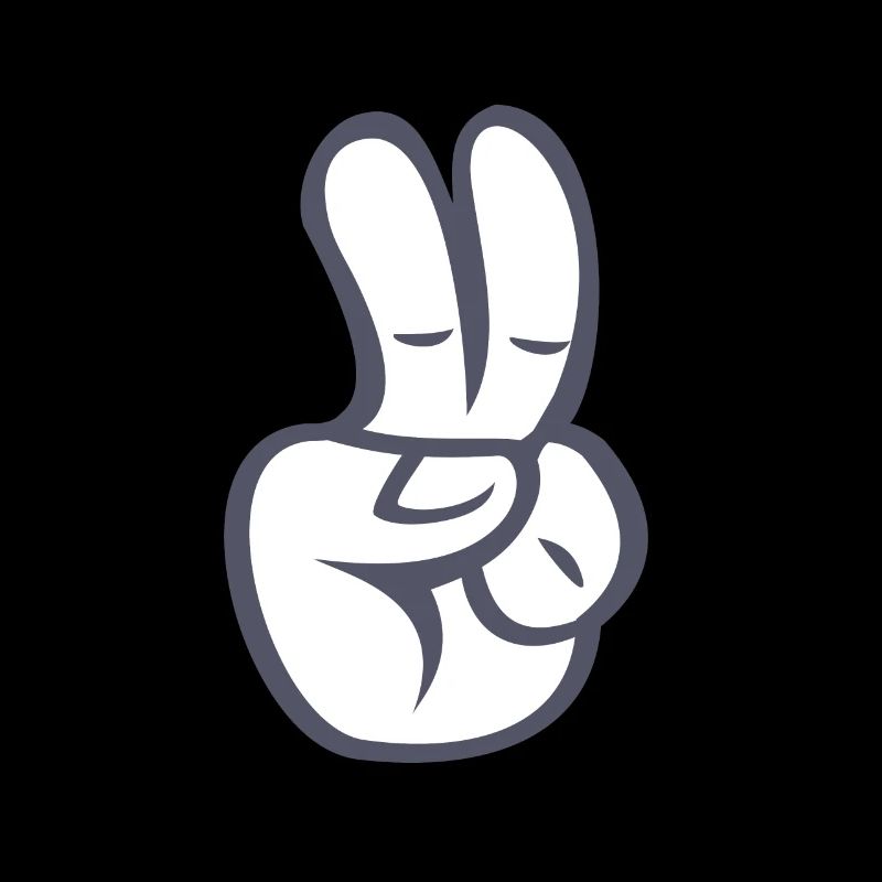Peacezeichen Finger Comic