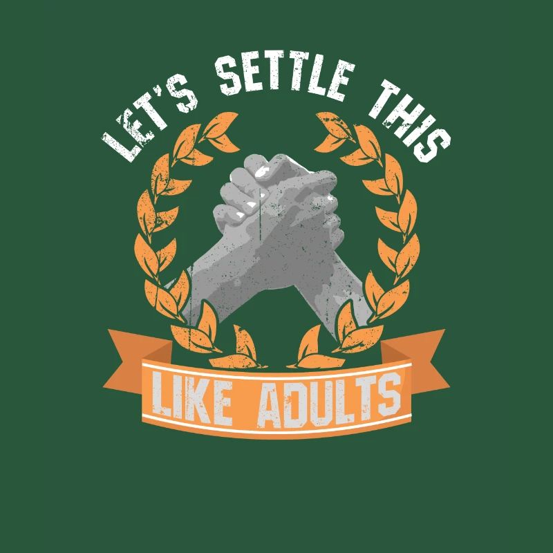Conception drôle de bras de fer pour les hommes - Let's Set Up