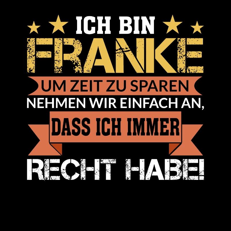 Franke Franken Fränkisch Spruch Geschenk