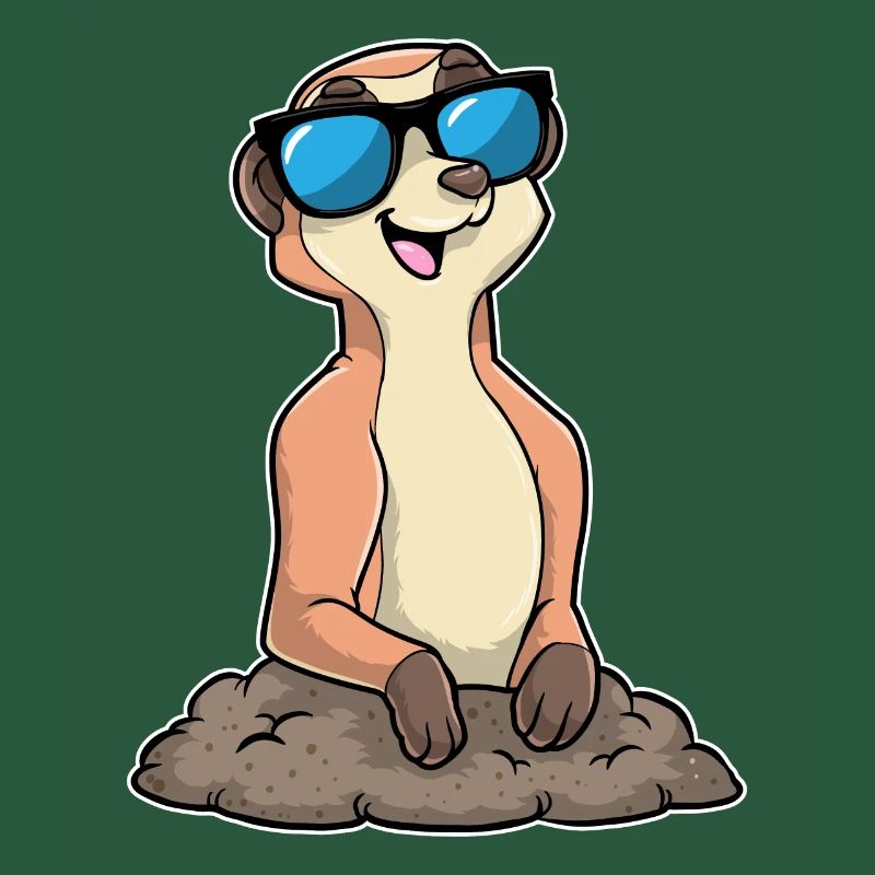 Erdmännchen mit Brille