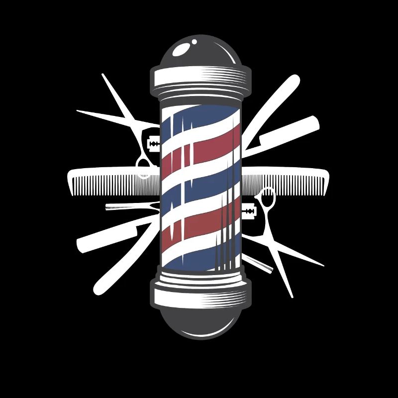 Friseur Barber Pole Set Schere Haarschneider Kamm