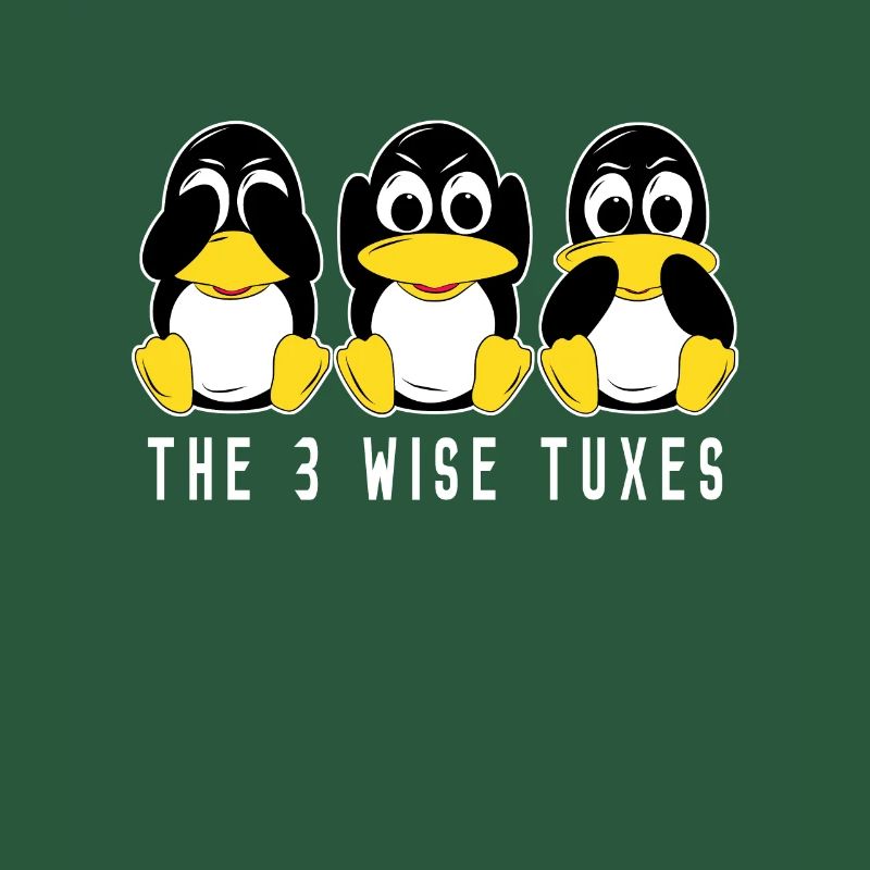 3 Linux Pinguine höre sehen sprechen Informatiker