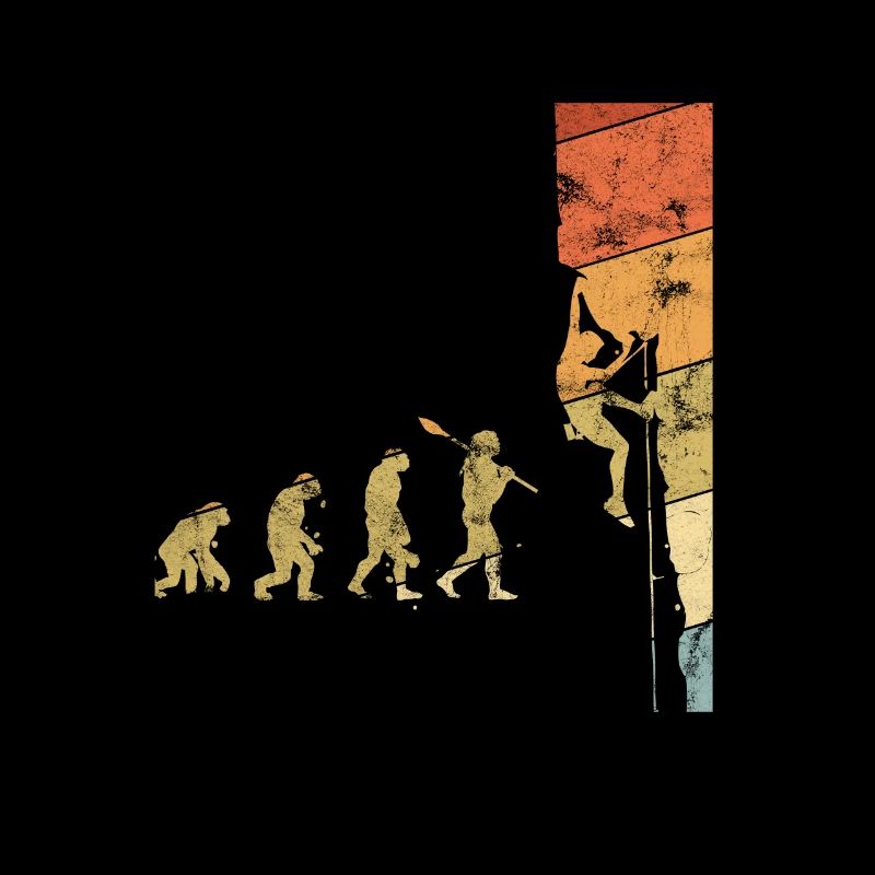 Climbing Evolution Gift Vinatge Retro