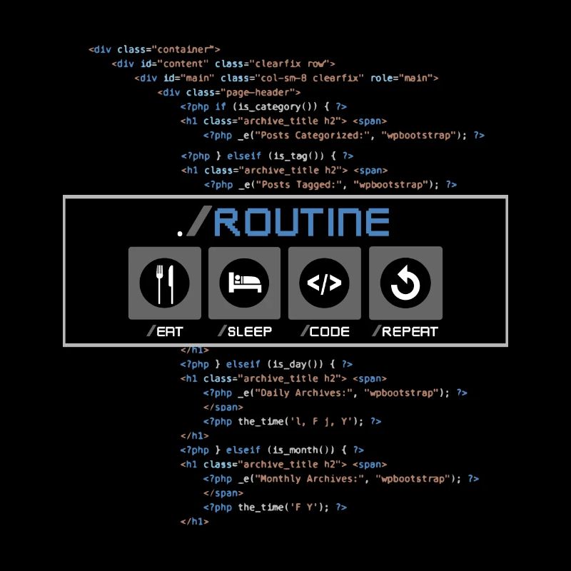 Eat, Sleep, Code, Repeat, A Developer Routine