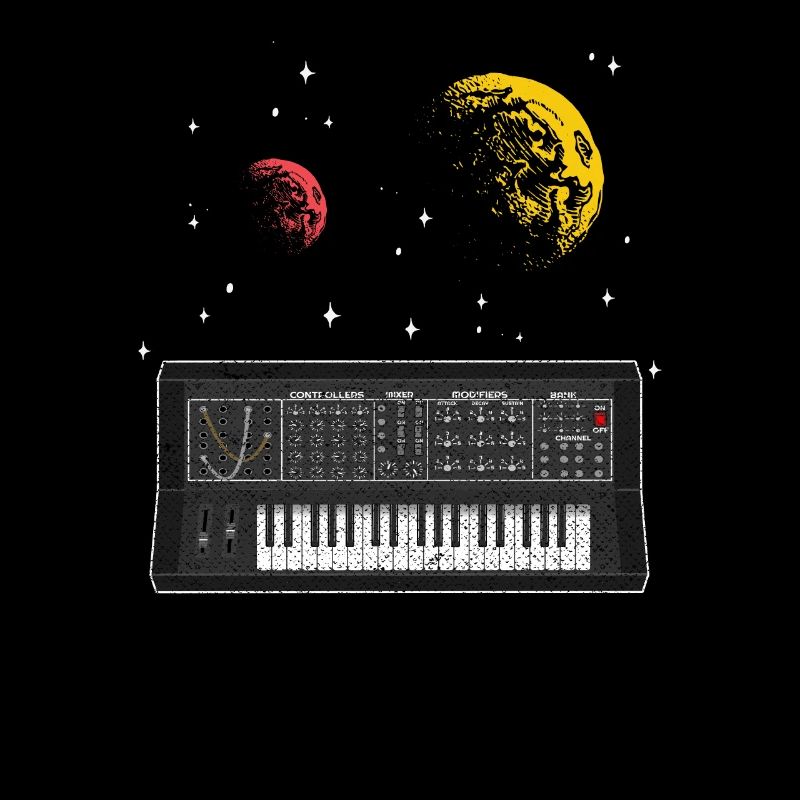 Synthesizer Space Synths Analog Modular Retro Gift
