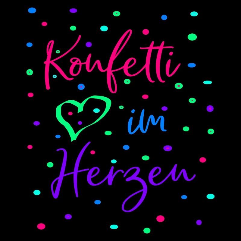 Karneval Fasching Konfetti im Herzen